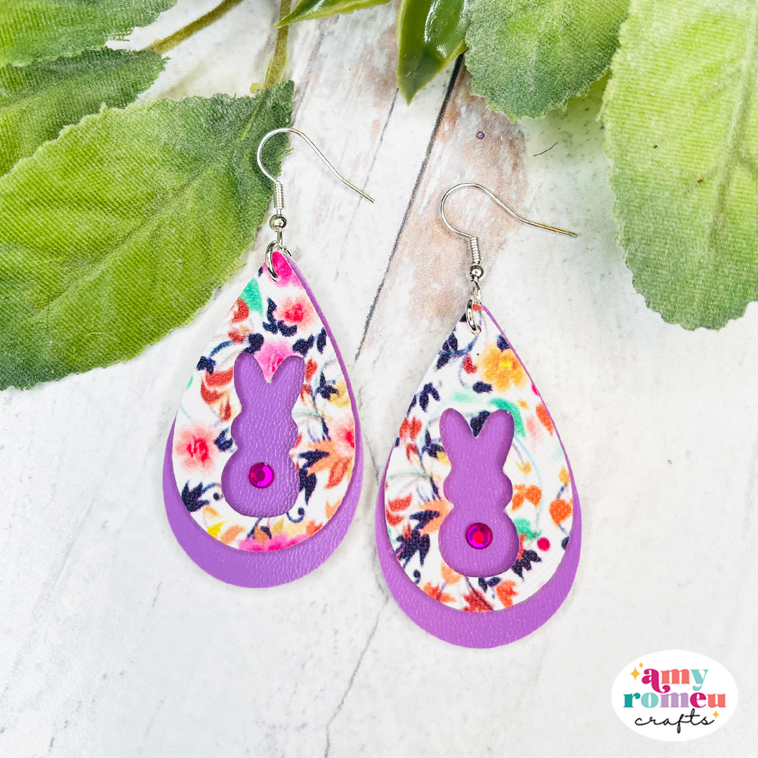 Easter Egg Cutout Faux Leather Earrings SVG