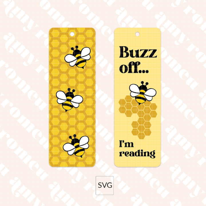 Faux Leather Bee Bookmarks SVG