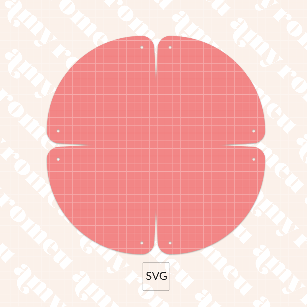 Faux Leather Flower Jewelry Tray SVG
