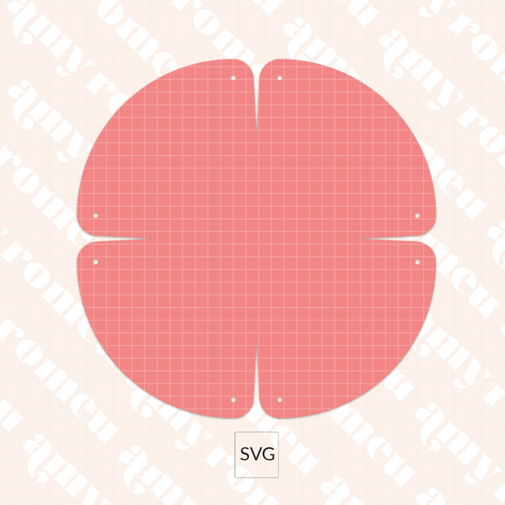 Faux Leather Flower Jewelry Tray SVG