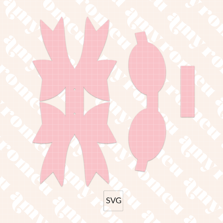 Faux Leather Bow Purse Charm SVG