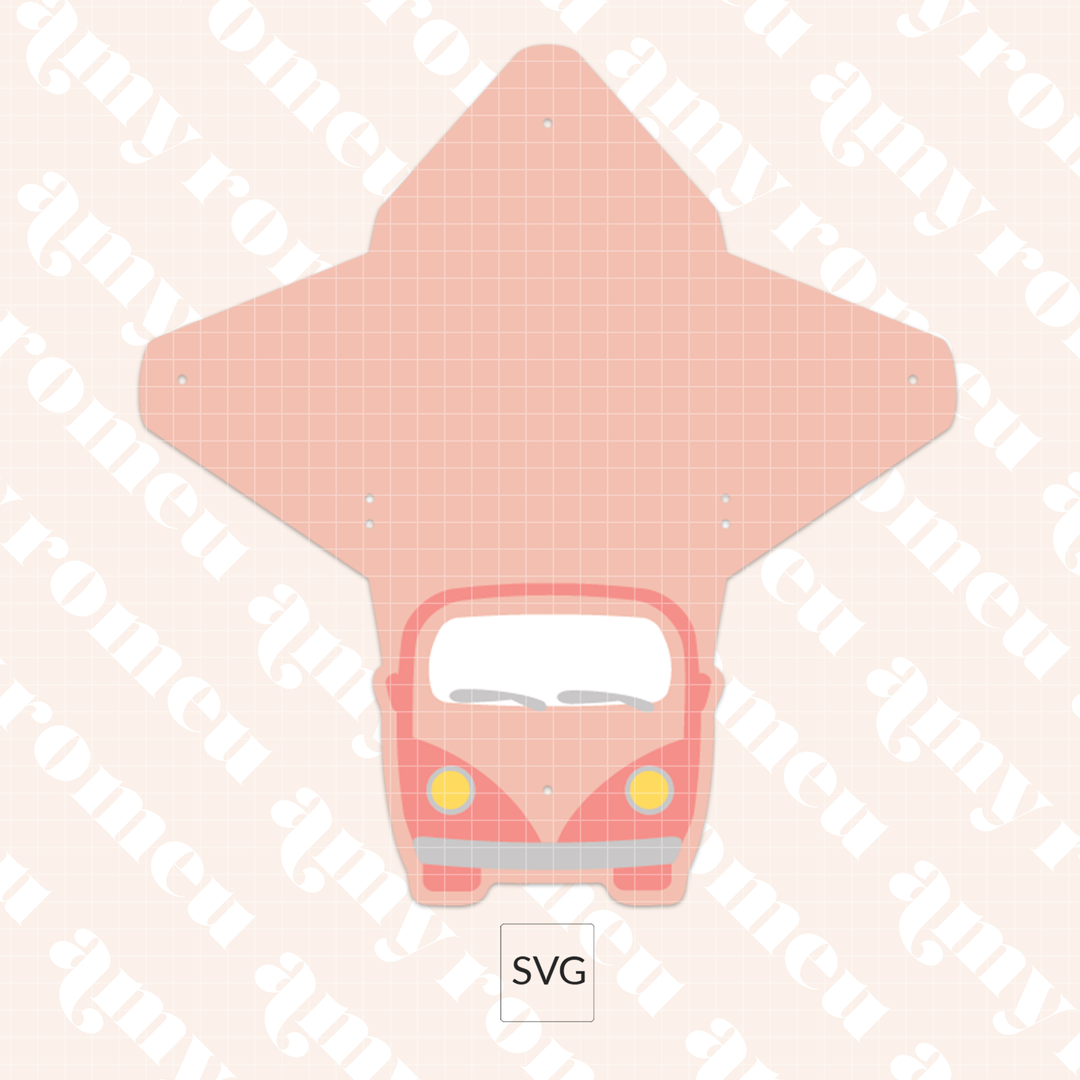 Summer Van Faux Leather Coin Pouch SVG