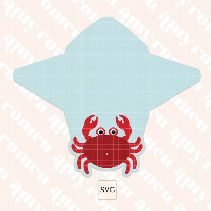 Faux Leather Crab Card Wallet SVG