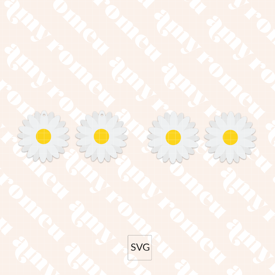 Daisy Earrings SVG