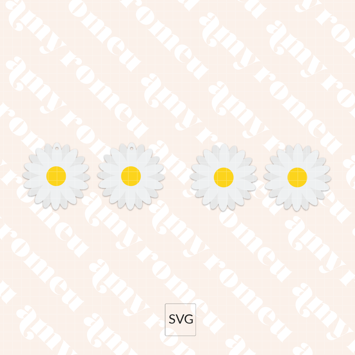 Daisy Earrings SVG