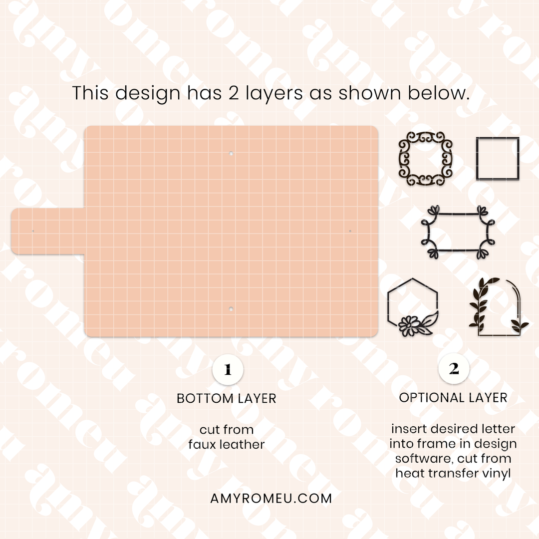 Personalized Faux Leather Notebook Cover SVG & Video Tutorial