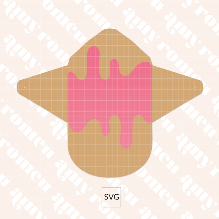 Set of 2 Summer Ice Cream & Flower Coin Wallets SVGs
