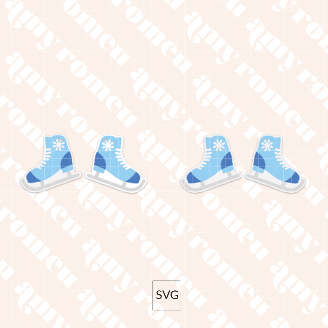Ice Skate Earrings SVG