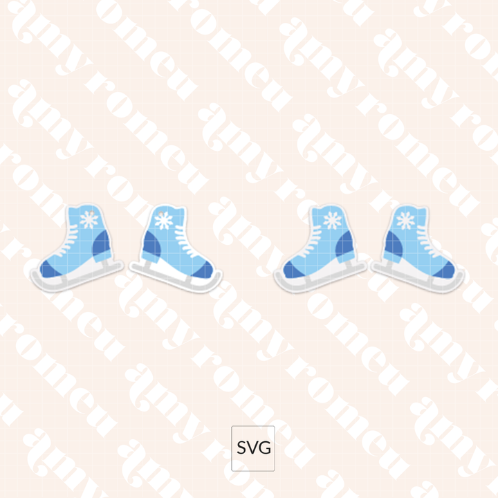Ice Skate Earrings SVG