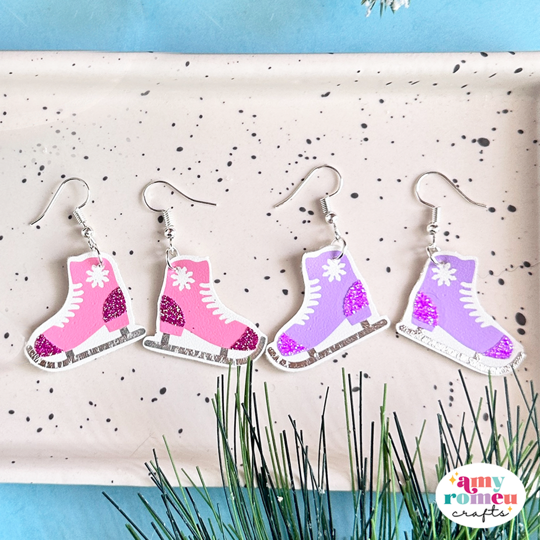 Ice Skate Earrings SVG