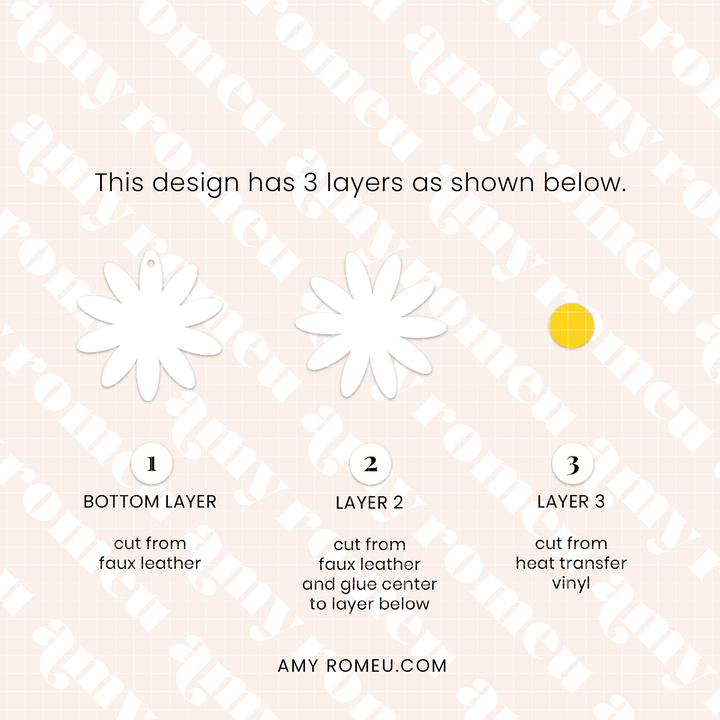 Daisy Earrings SVG