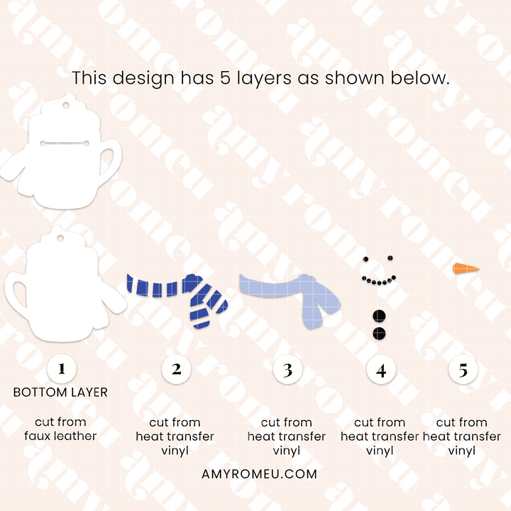 Faux Leather Hot Cocoa Cup Gift Card Holders SVG