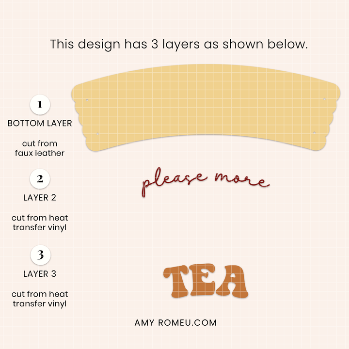 Set of 4 Fall Faux Leather Coffee Cup Sleeve SVGs & Video Tutorial
