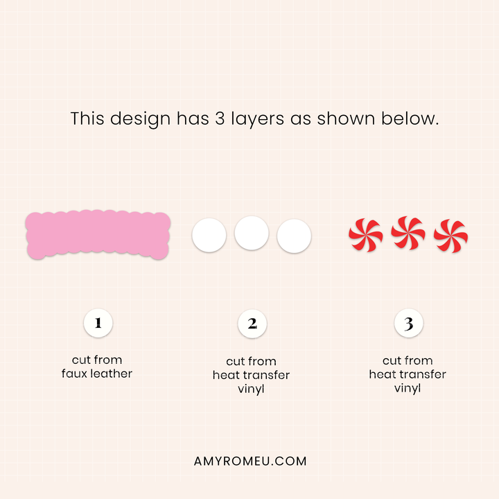 Holiday Faux Leather Hair Claw Clips SVG Set of 4