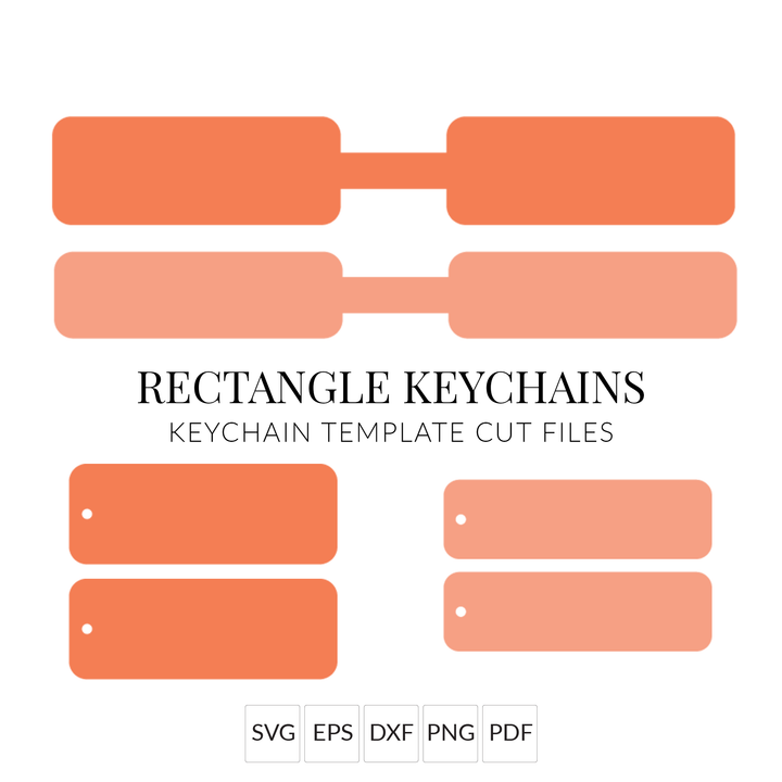 Rectangle Keychain SVG Files