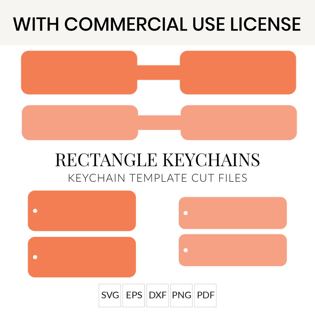 Rectangle Keychain SVG Files