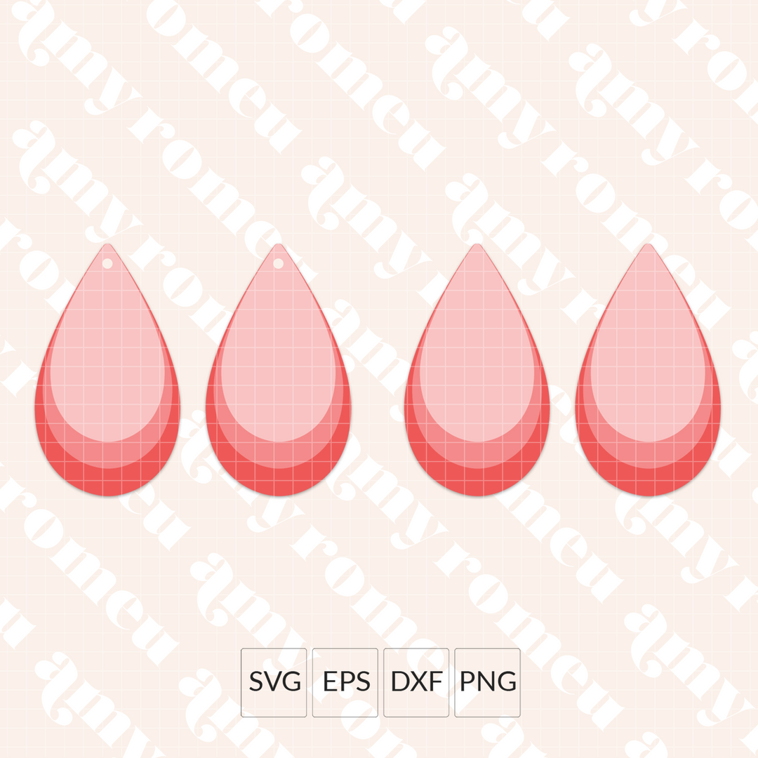 Layered Teardrop Earring SVG