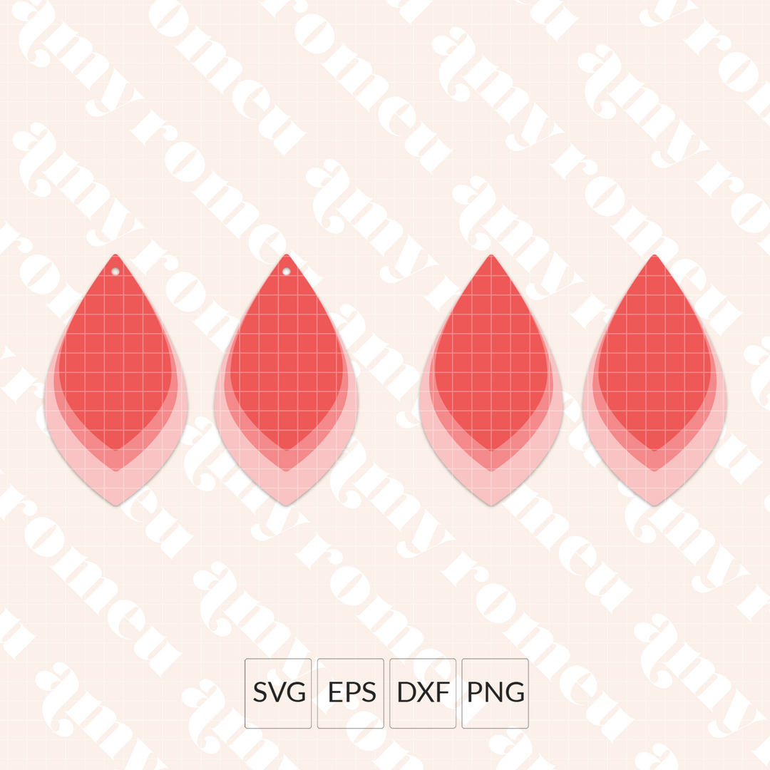 Layered Petal Earring SVG
