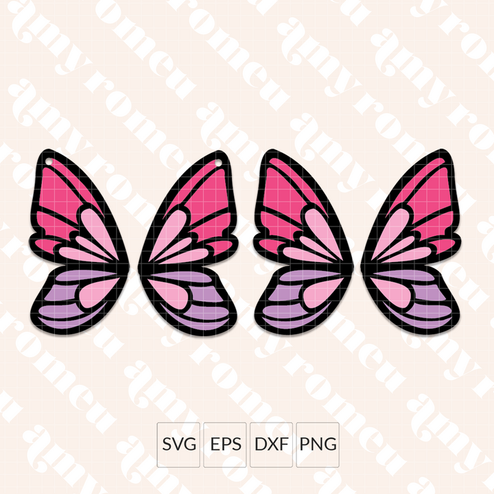 Faux Leather Butterfly Wing Earrings SVG