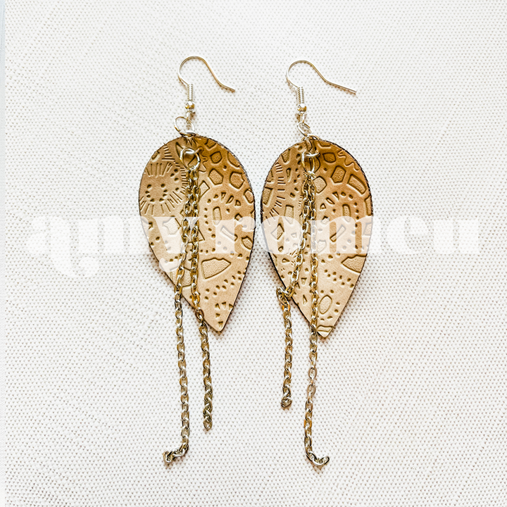 Folded Leaf Earring SVG