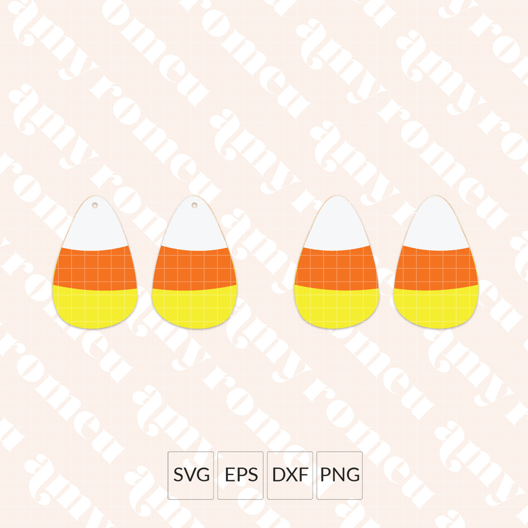 Three Layer Candy Corn Earrings SVG