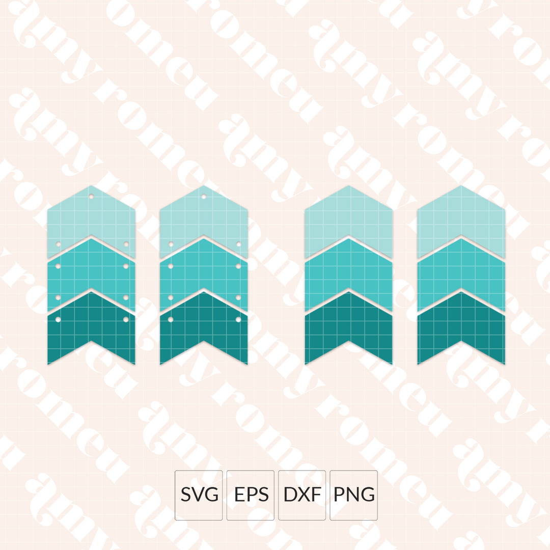 Linked Chevron Earrings SVG