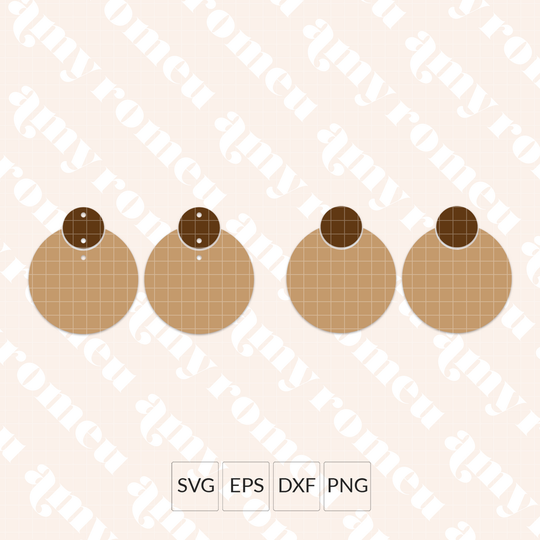 Cutout Circle Earrings SVG