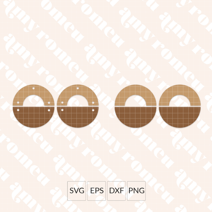 Semi Circle Earrings SVG