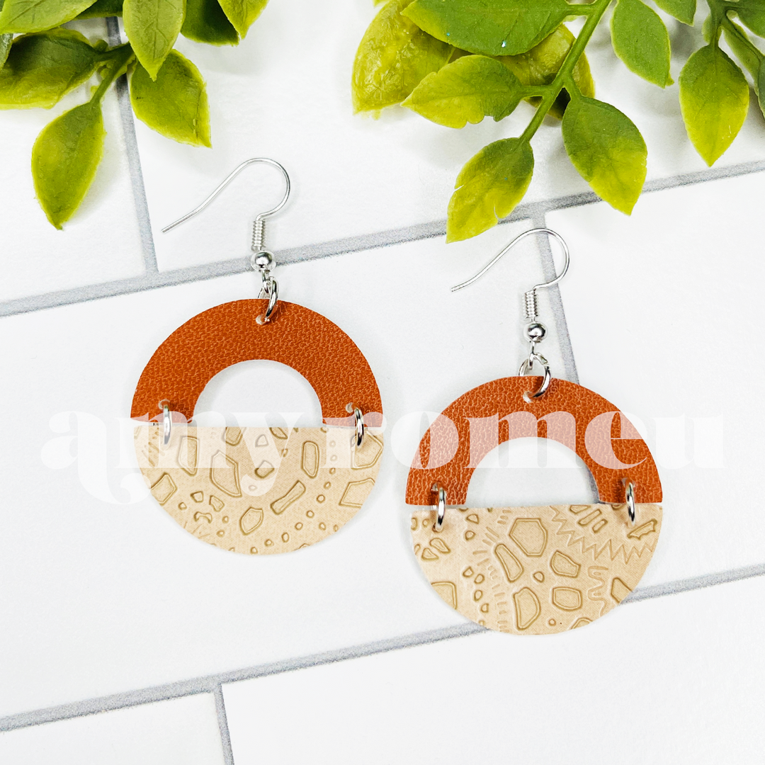 Semi Circle Earrings SVG