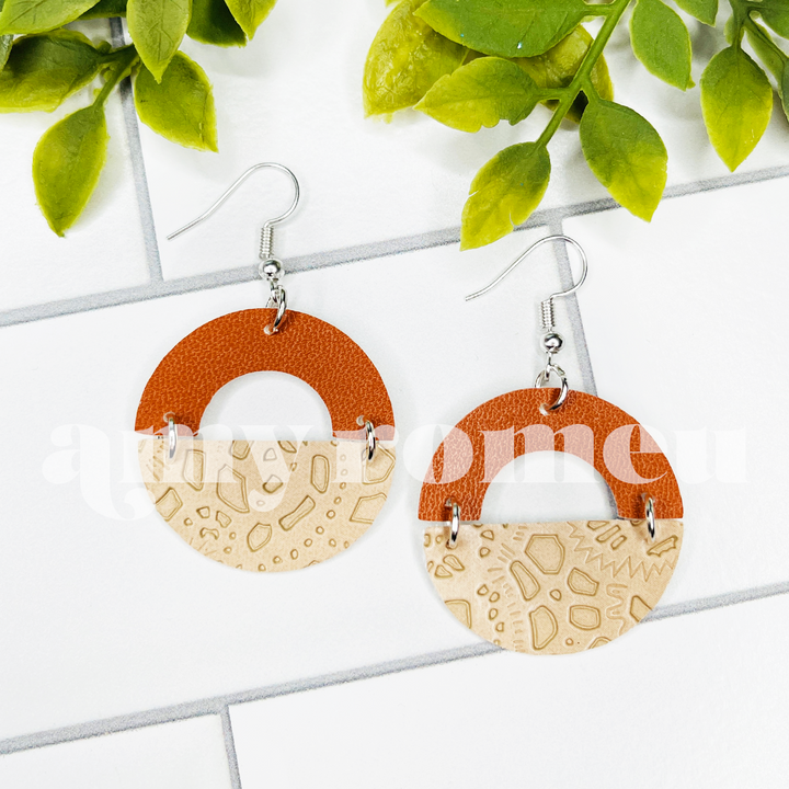 Semi Circle Earrings SVG