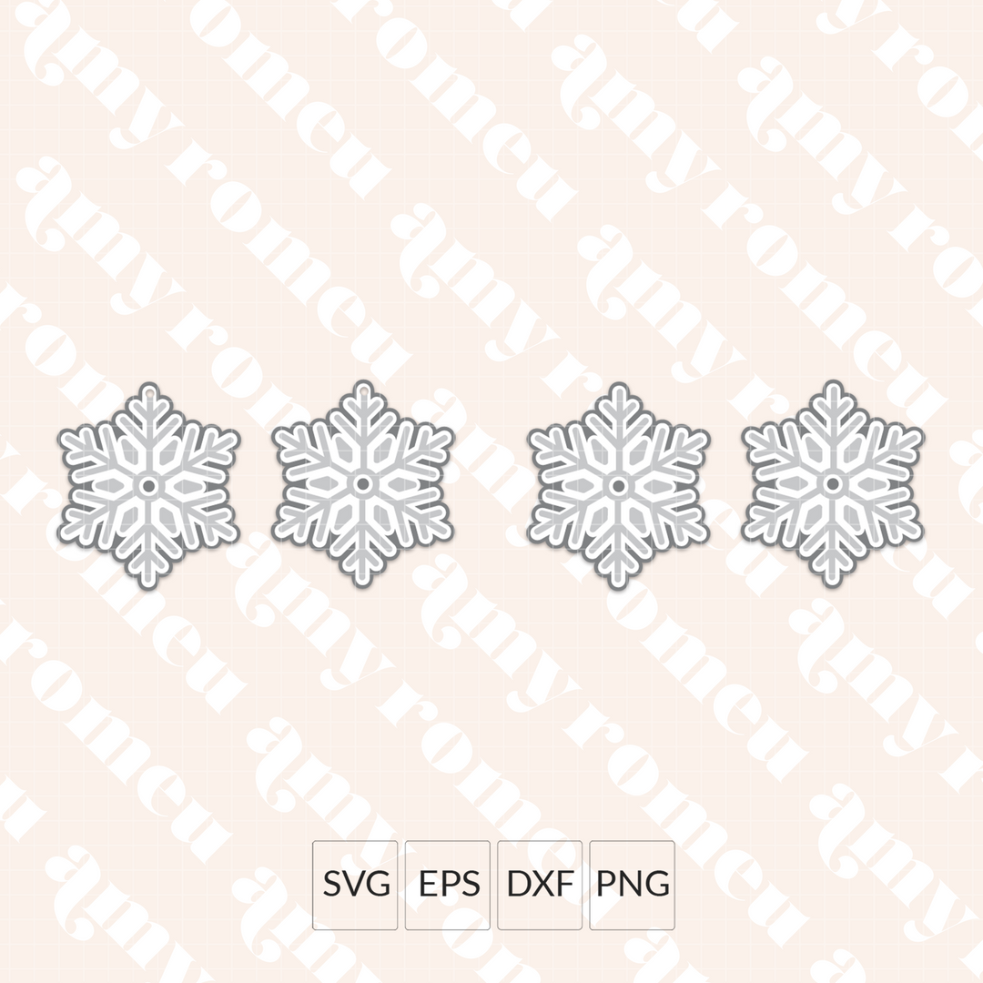Snowflake Earrings SVG