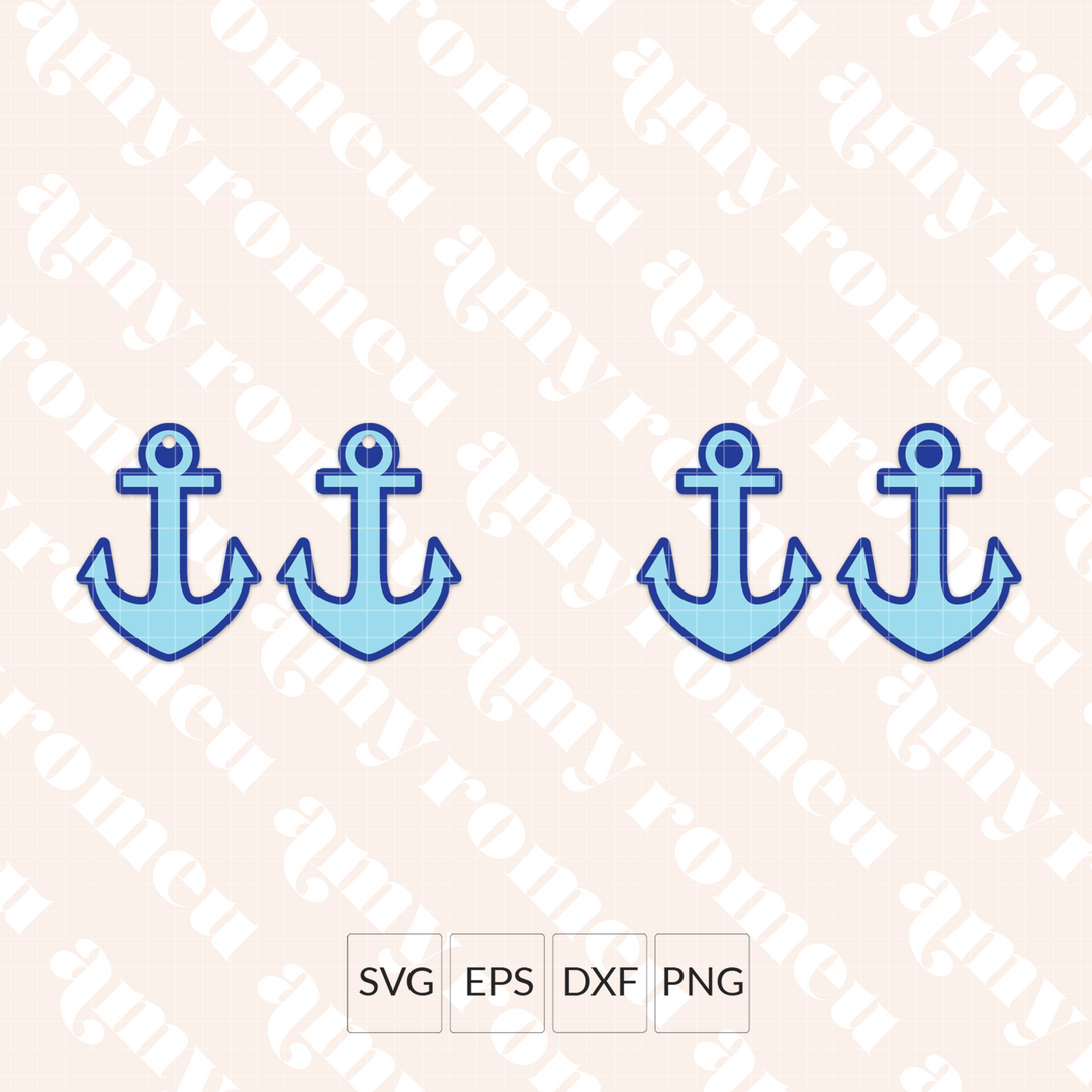 Anchor Earrings SVG
