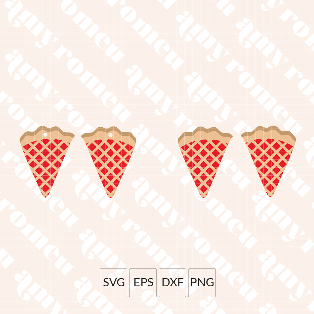 Cherry Pie Earrings SVG