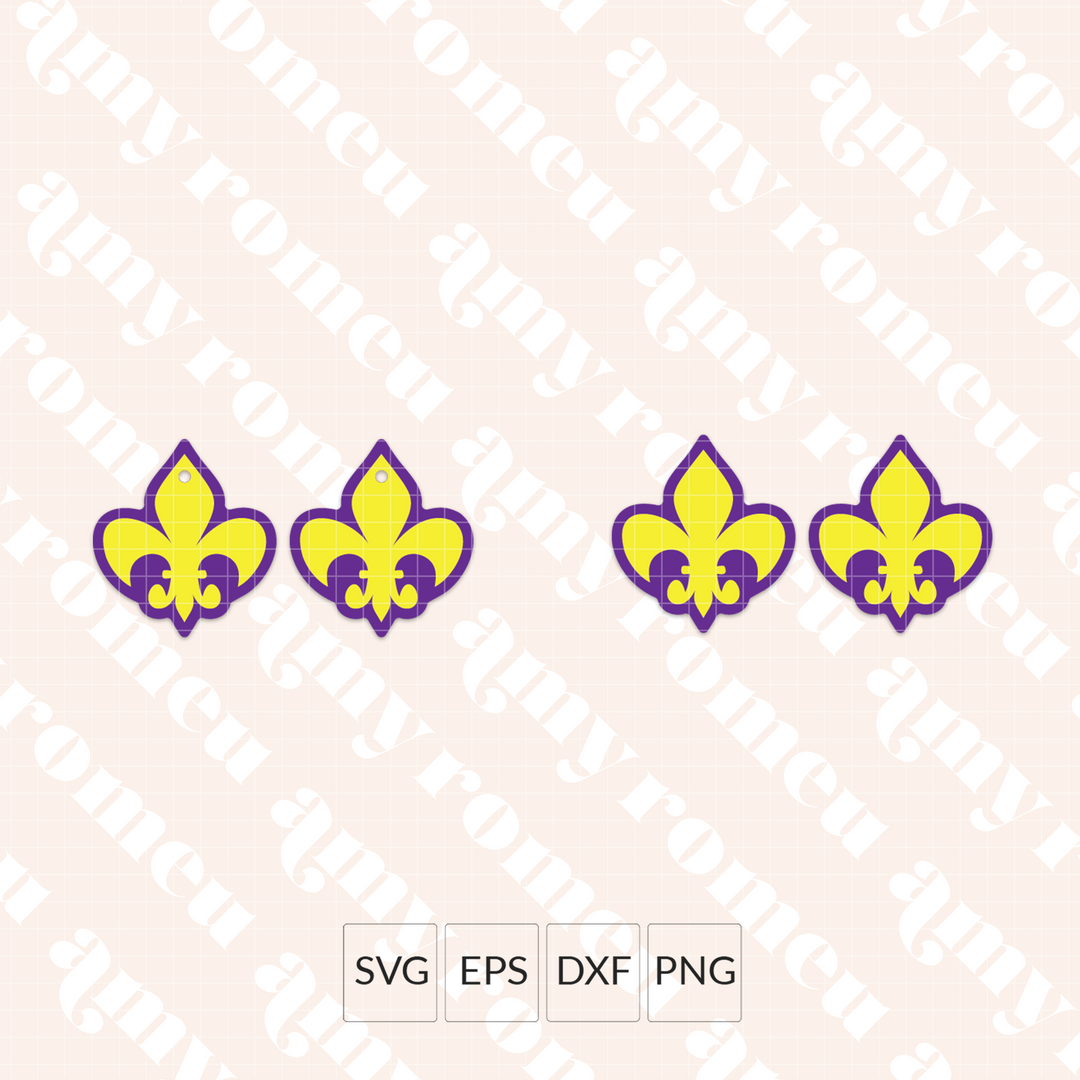 Fleur de Lis Earrings SVG