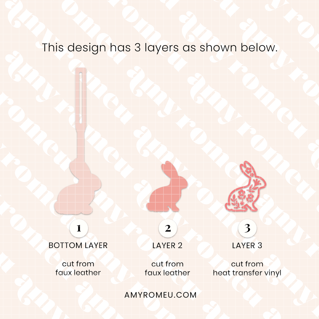 Faux Leather Spring Bunny Purse Charm SVG & Written Tutorial