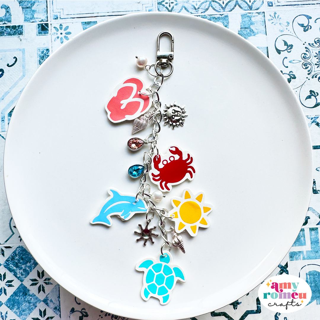 Beach Day Faux Leather Purse Charm SVG