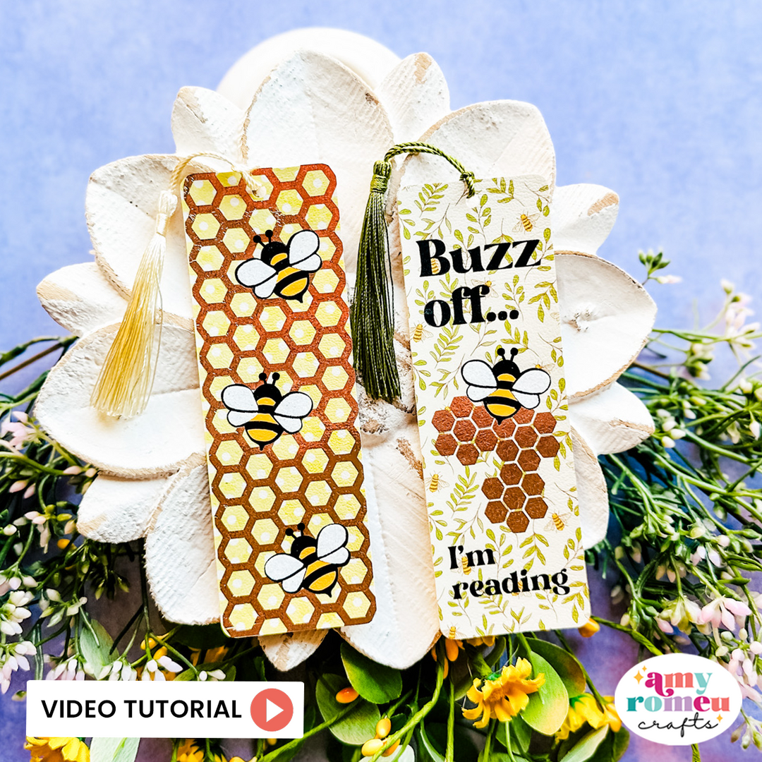 Faux Leather Bee Bookmarks SVG