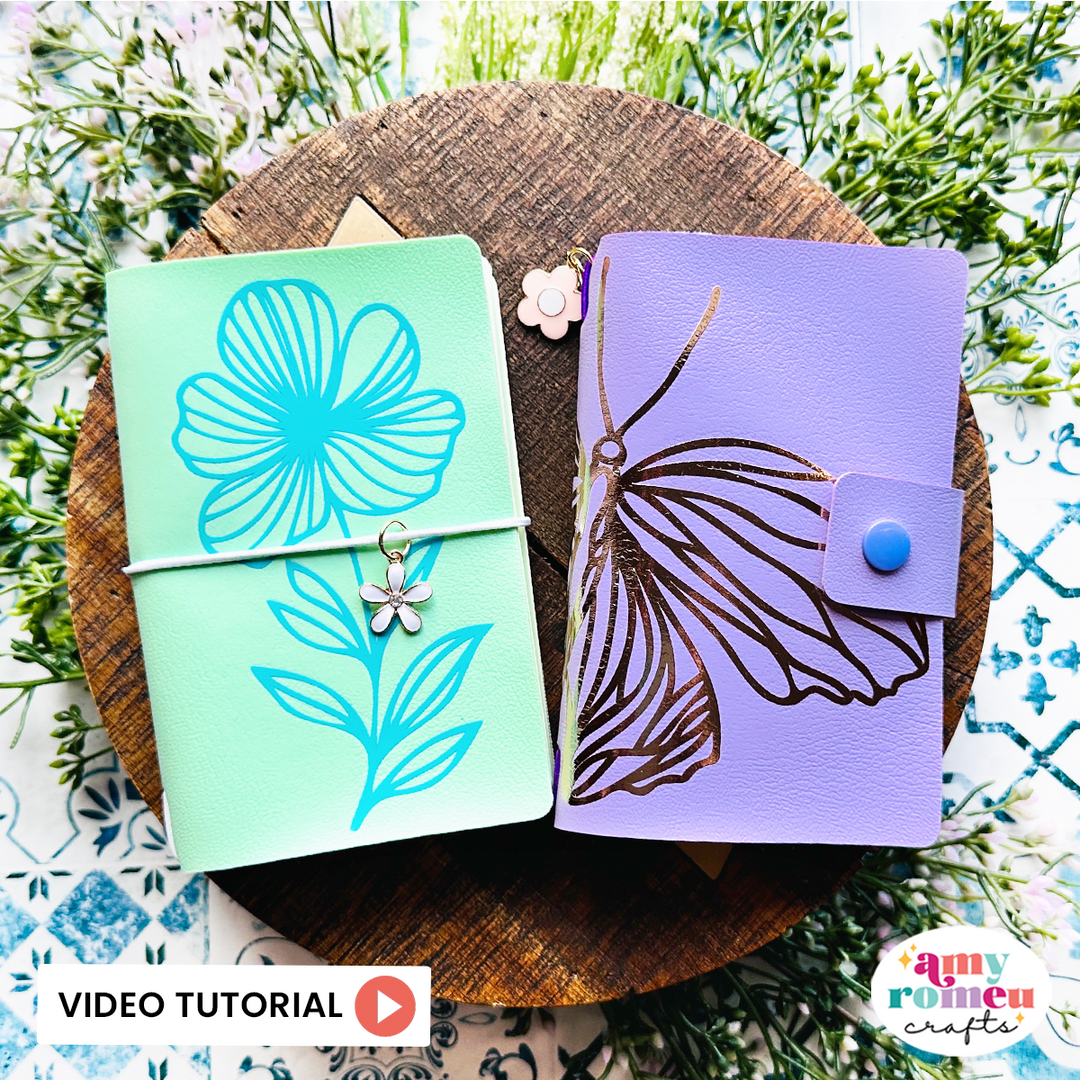 Faux Leather Spring Notebook Covers SVG