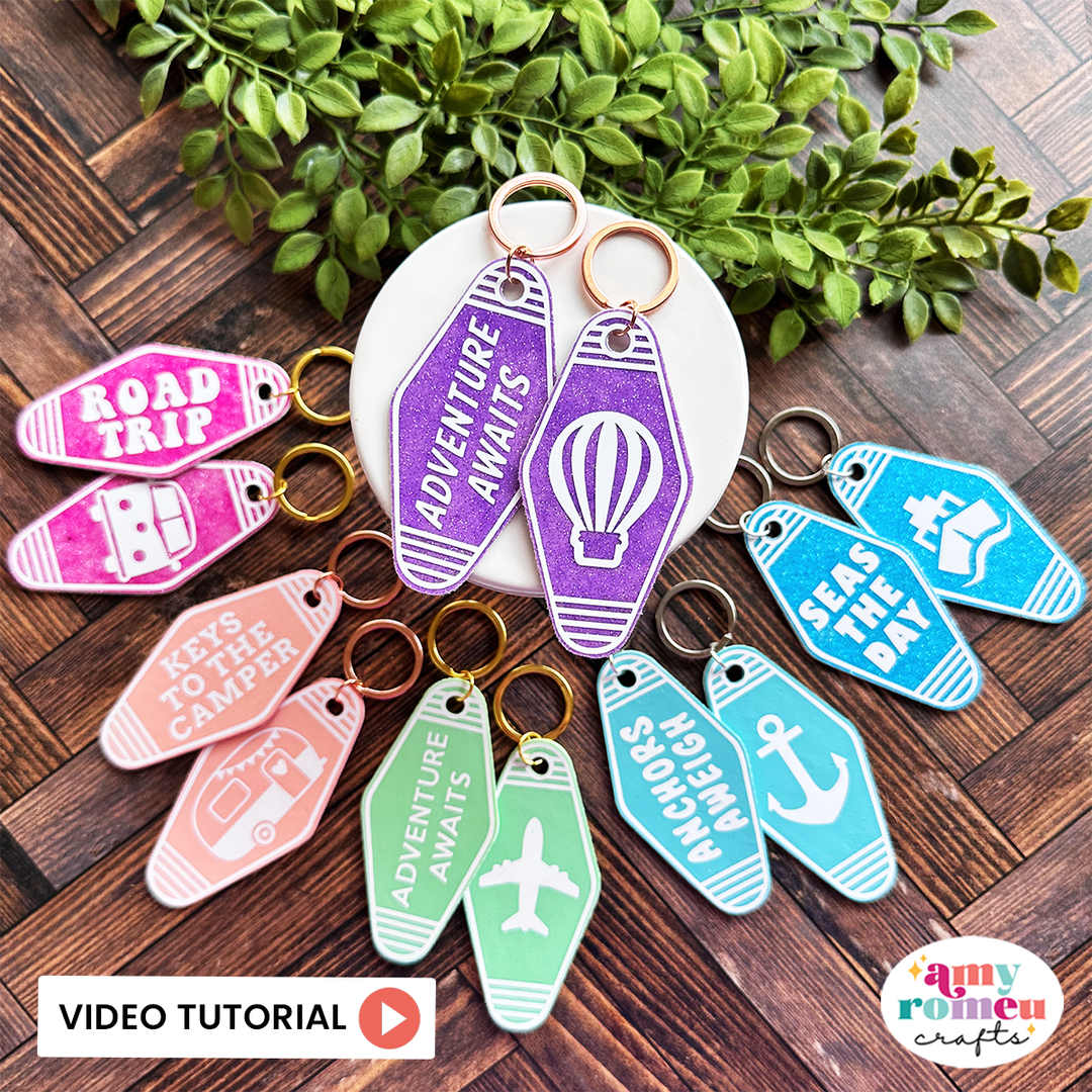Faux Leather Travel Motel Keychains SVG Bundle & Video Tutorial