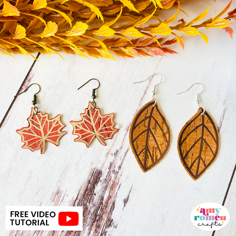 Autumn Leaves Maple Leaf Earrings SVG Files