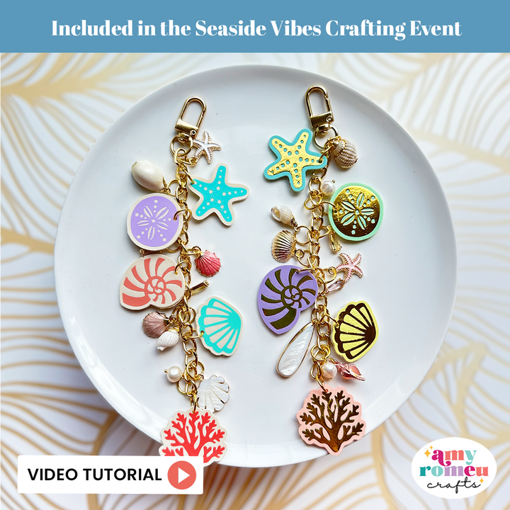 Summer Beachcomber Purse Charm SVG