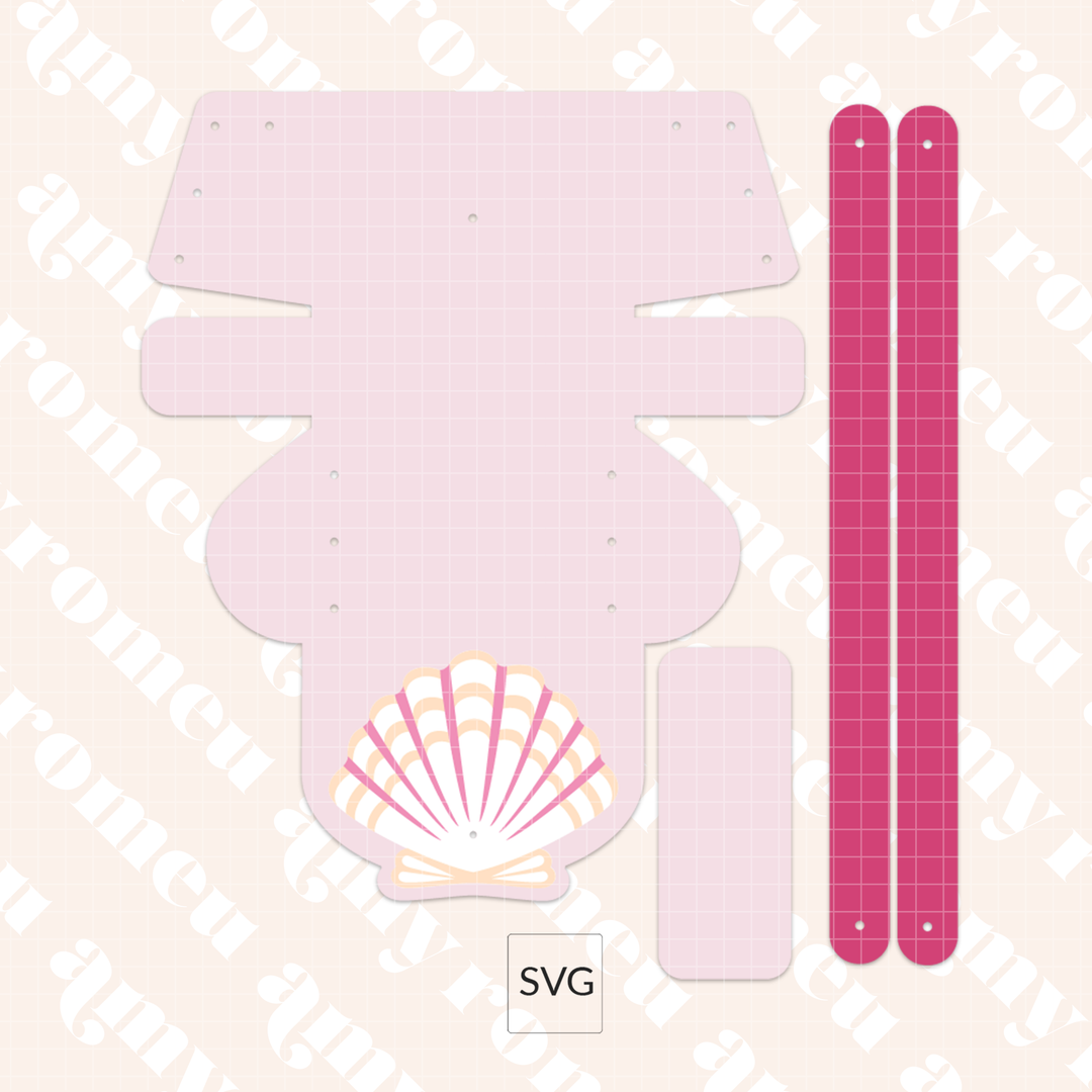 Faux Leather Seashell Mini Purse SVG