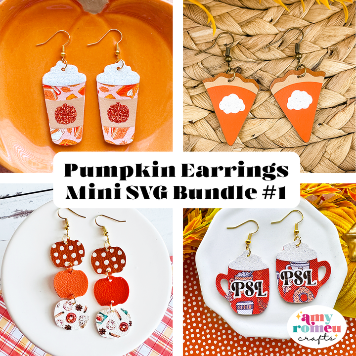 Pumpkin Earrings Mini SVG Bundle #1