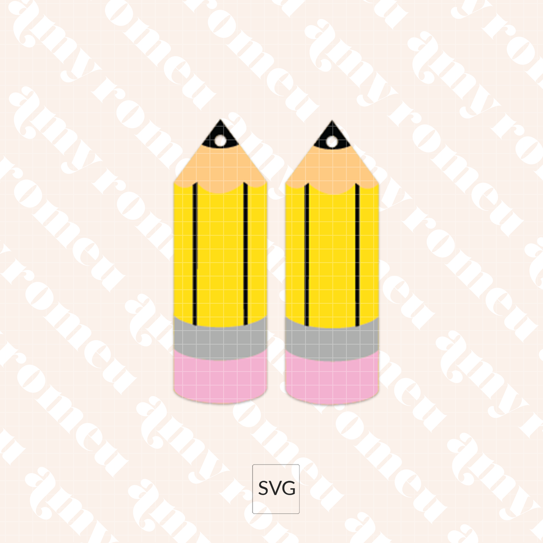 Faux Leather Pencil Keychain SVG