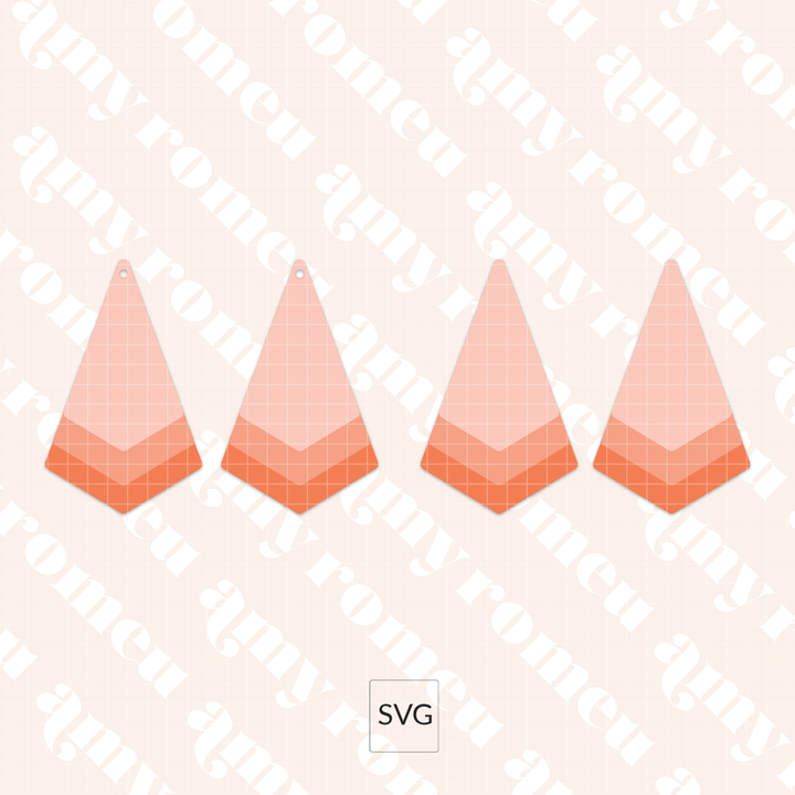 Layered Wide Diamond Earring SVG