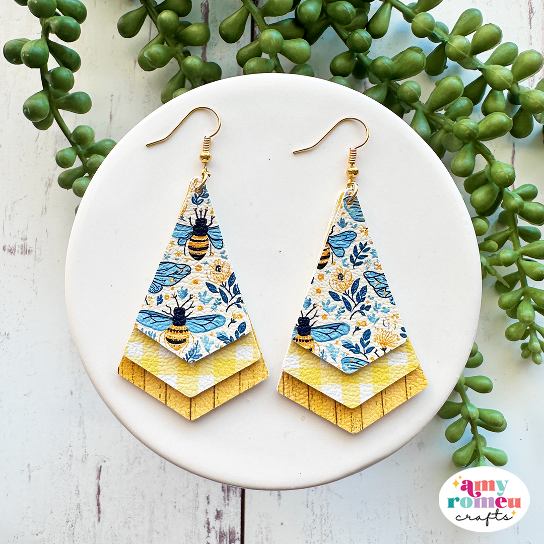 Layered Wide Diamond Earring SVG