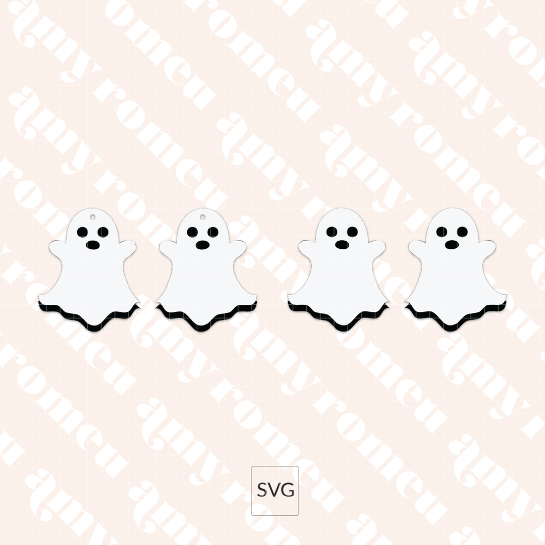 Layered Ghost Earring SVG