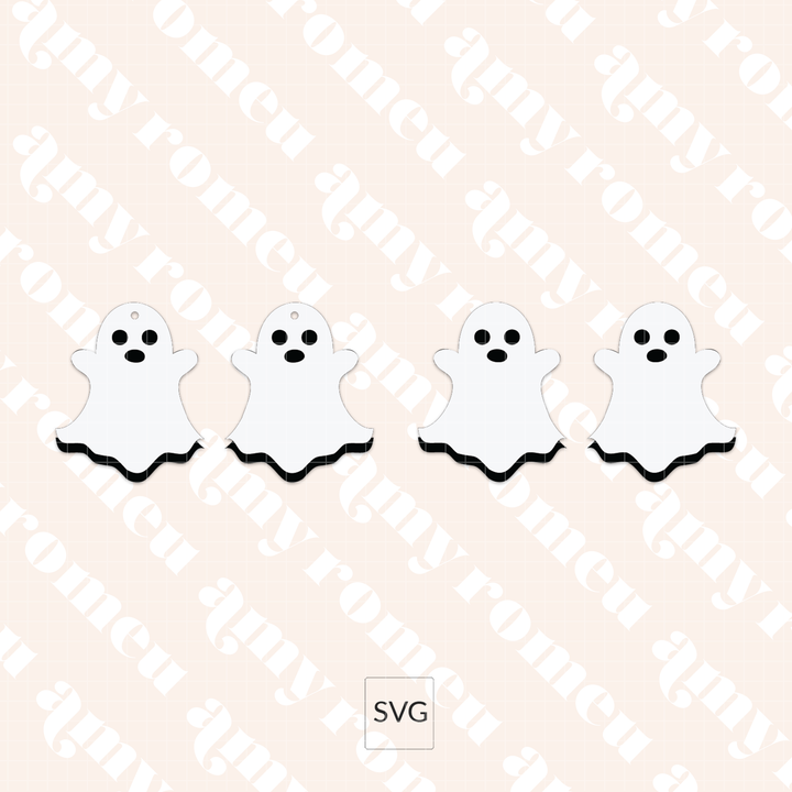 Layered Ghost Earring SVG
