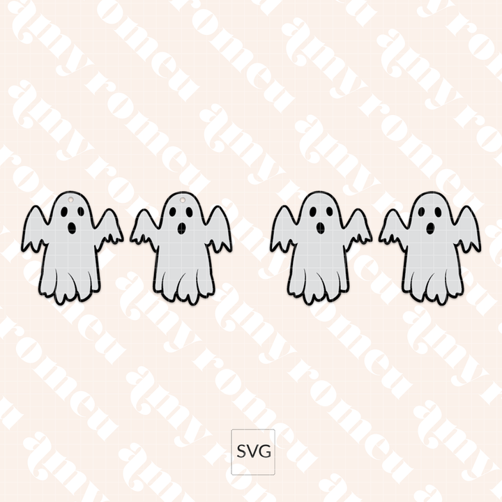 Spooky Ghost Earrings SVG