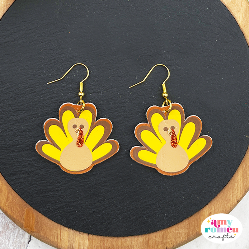 Thanksgiving Turkey Earrings SVG